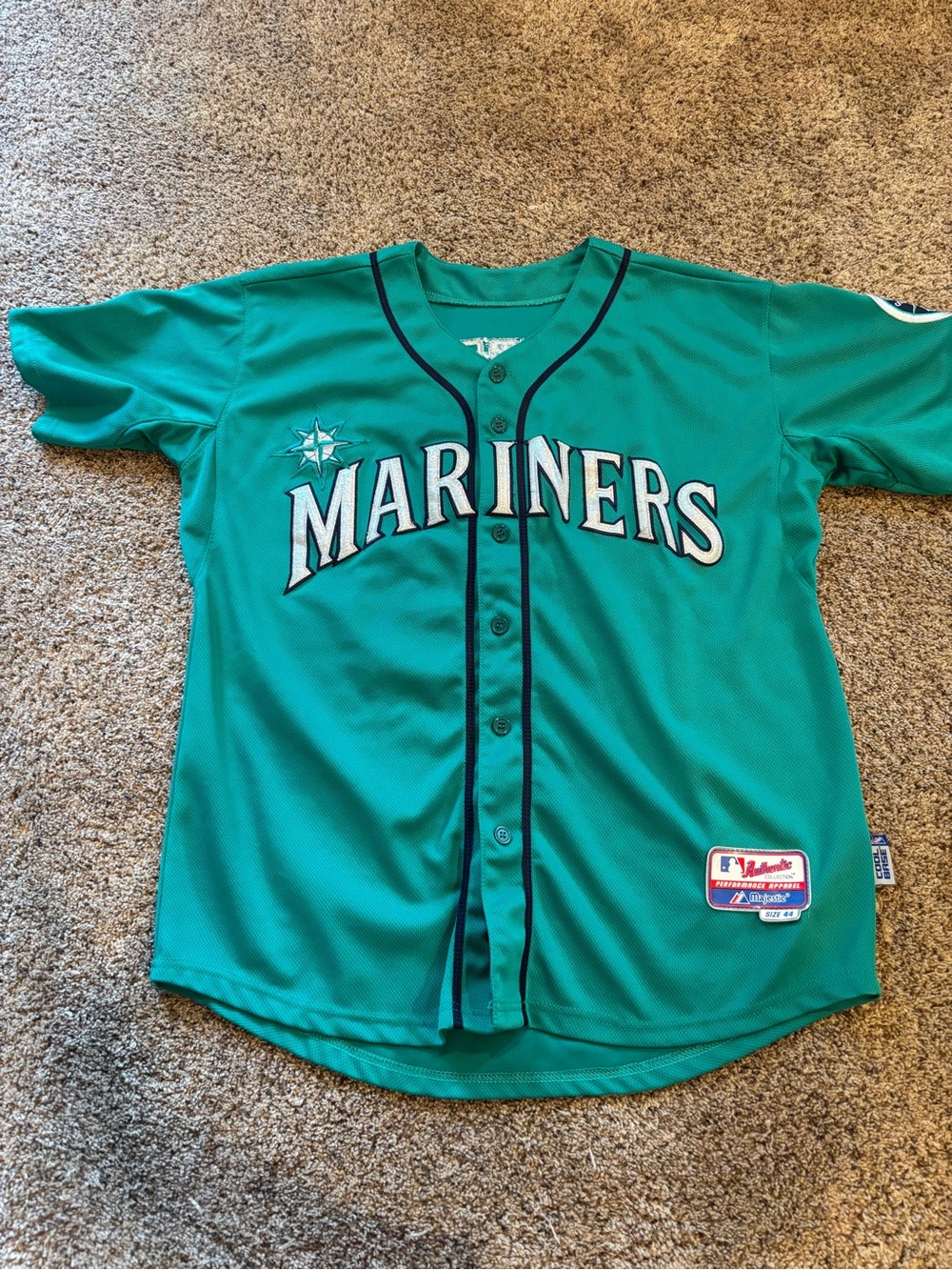Seattle Mariners Majestic teal jersey- #24 Griffey